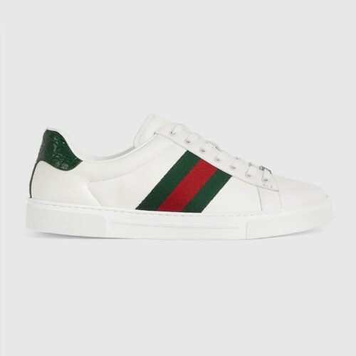 Men's Gucci Ace sneaker with Web Variationwhite leather