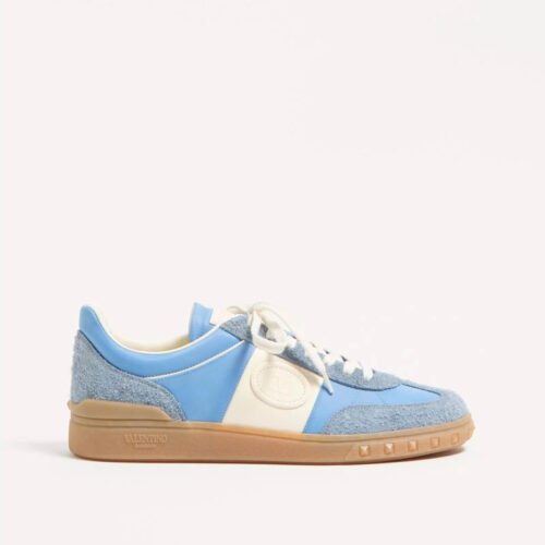 Valentino Garavani Upvillage low top sneaker in crust leather and nylon