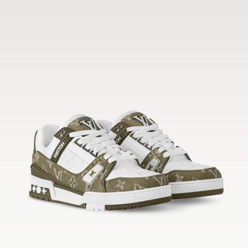 Monogram denim LV Trainer lace sneakers