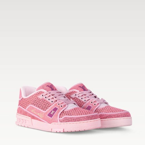 LV Trainer Sneaker Pink Raffia 1AHTRC