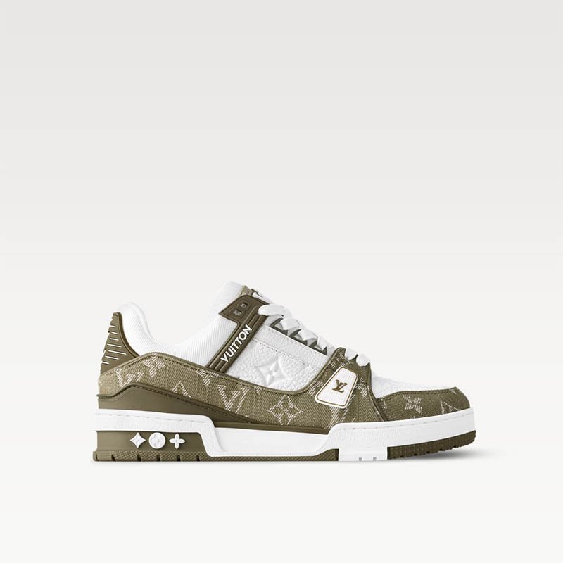Monogram denim LV Trainer lace sneakers