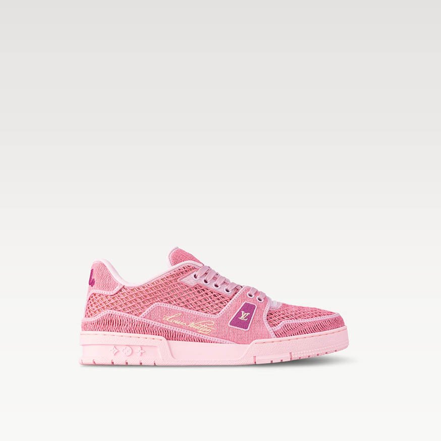 LV Trainer Sneaker Pink Raffia 1AHTRC