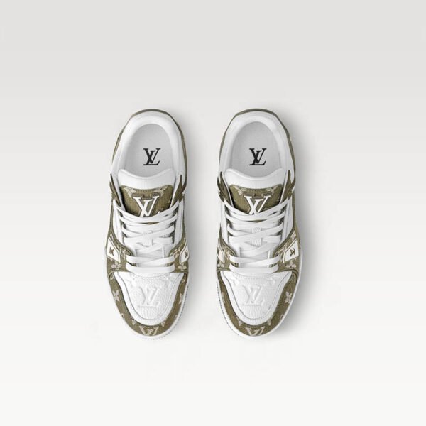 Monogram denim LV Trainer lace sneakers