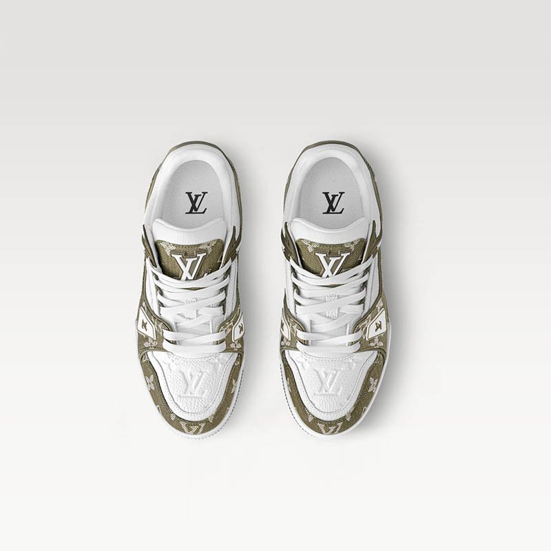 Monogram denim LV Trainer lace sneakers