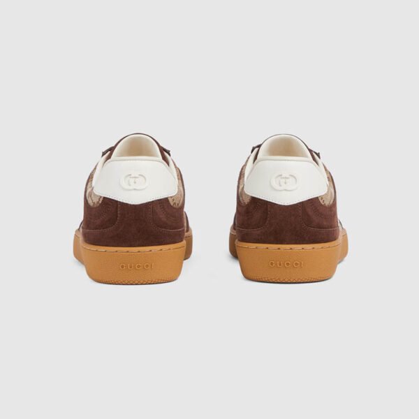 Gucci beige and dark brown GG canvas shoes 791742 AAEGA 2242