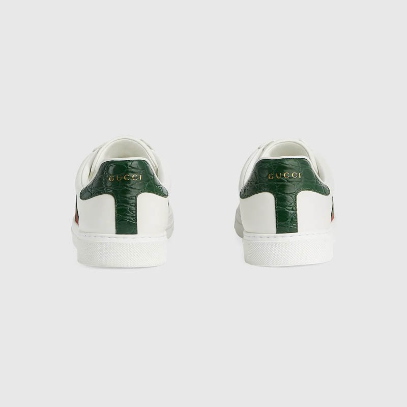 Men's Gucci Ace sneaker with Web Variationwhite leather