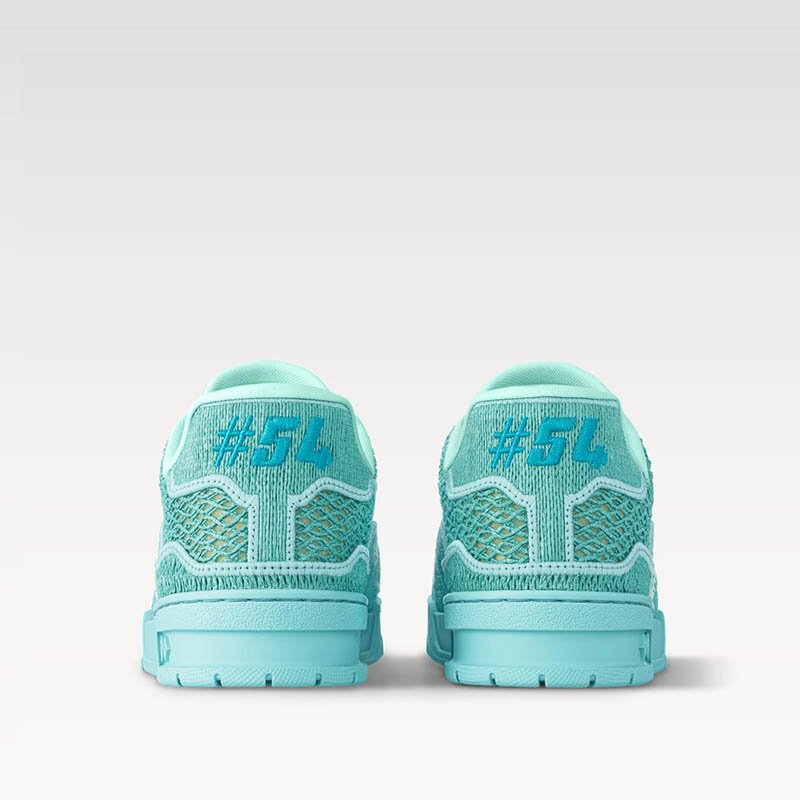 LV Trainer Sneaker Turquoise Blue 1AHTQT Raffia