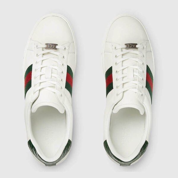 Men's Gucci Ace sneaker with Web Variationwhite leather