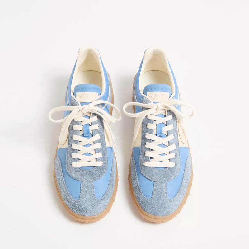 Valentino Garavani Upvillage low top sneaker in crust leather and nylon