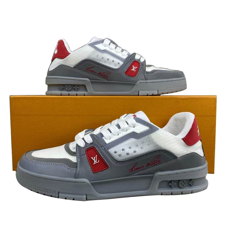 LV Trainer Sneaker 1AHTIF Red Mix of technical materials