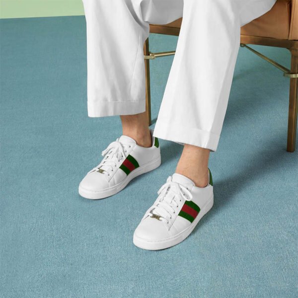 Men's Gucci Ace sneaker with Web Variationwhite leather