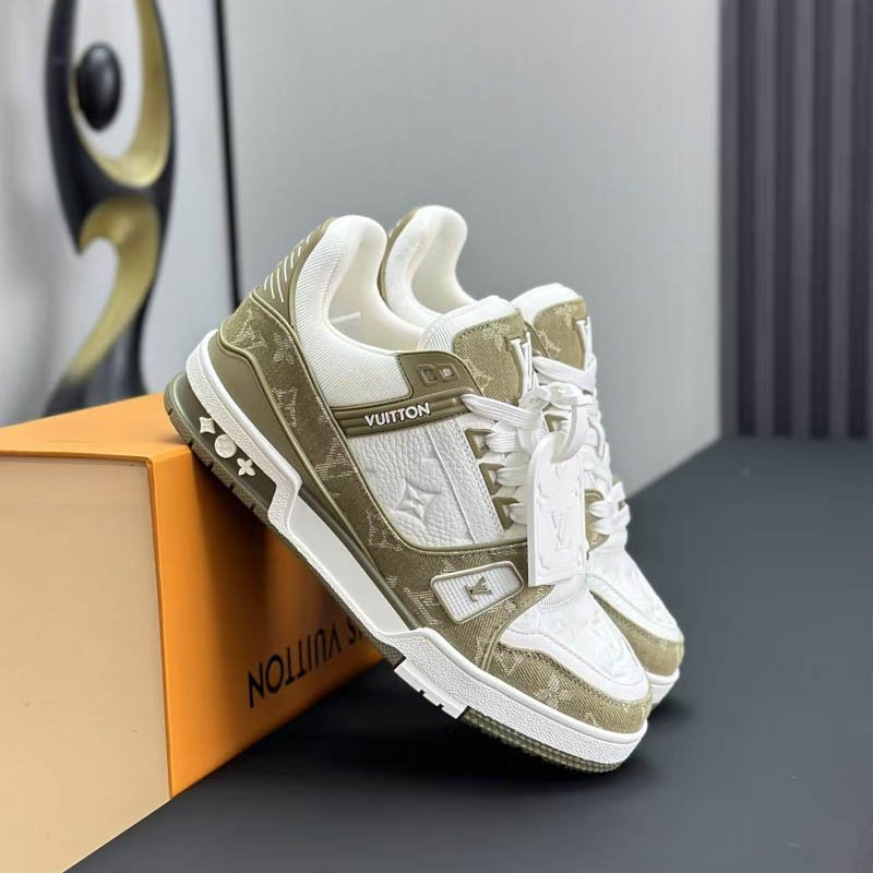 Monogram denim LV Trainer lace sneakers