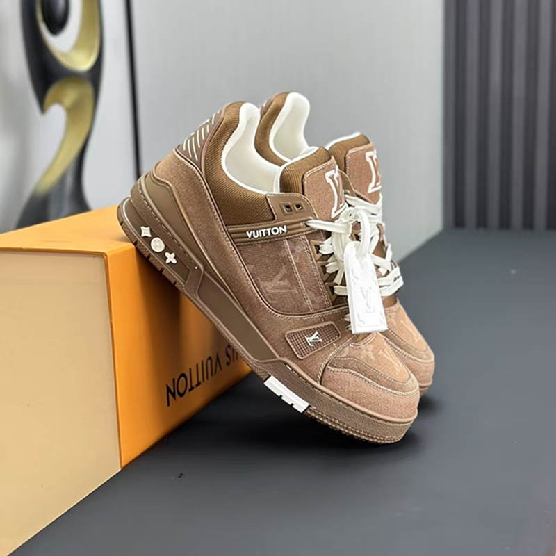 LV Trainers 1AHT23 Brown Monogram denim