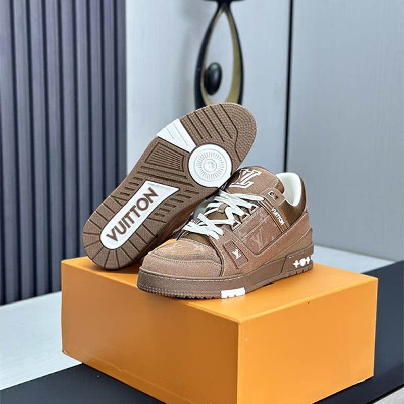 LV Trainers 1AHT23 Brown Monogram denim
