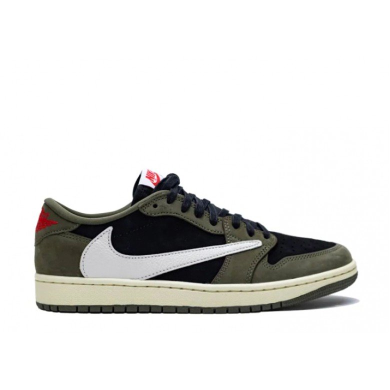 Travis Scott x Air Jordan 1 Low Black Olive