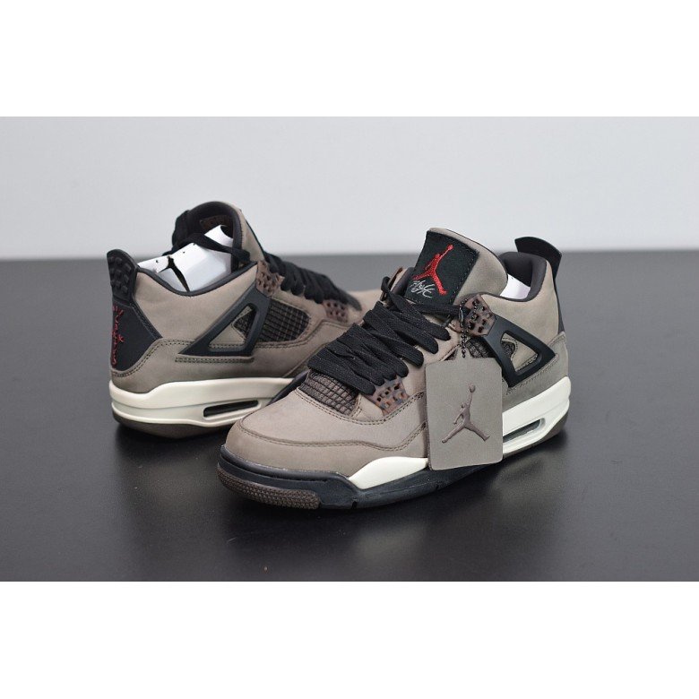 Air Jordan 4 Retro Travis Scott Olive Custom Shoes