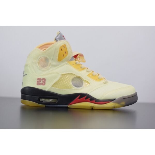 Off White x Air Jordan 5 Retro Sail/Plot twist