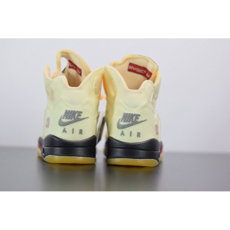 Off White x Air Jordan 5 Retro Sail/Plot twist