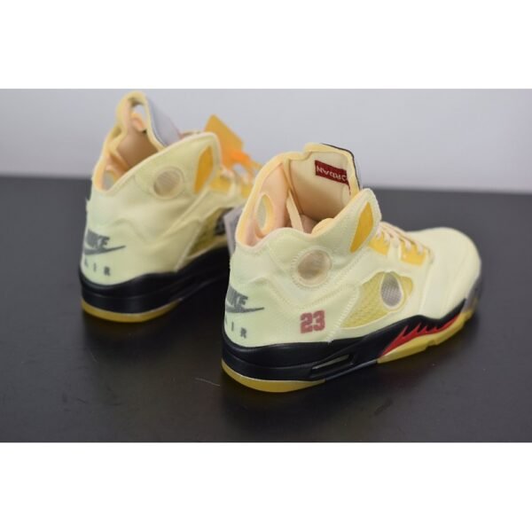 Off White x Air Jordan 5 Retro Sail/Plot twist