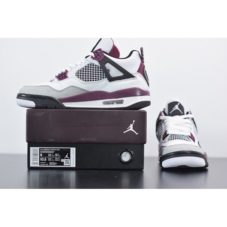 Paris Saint Germain X Air Jordan 4 Retro GS Bordeaux