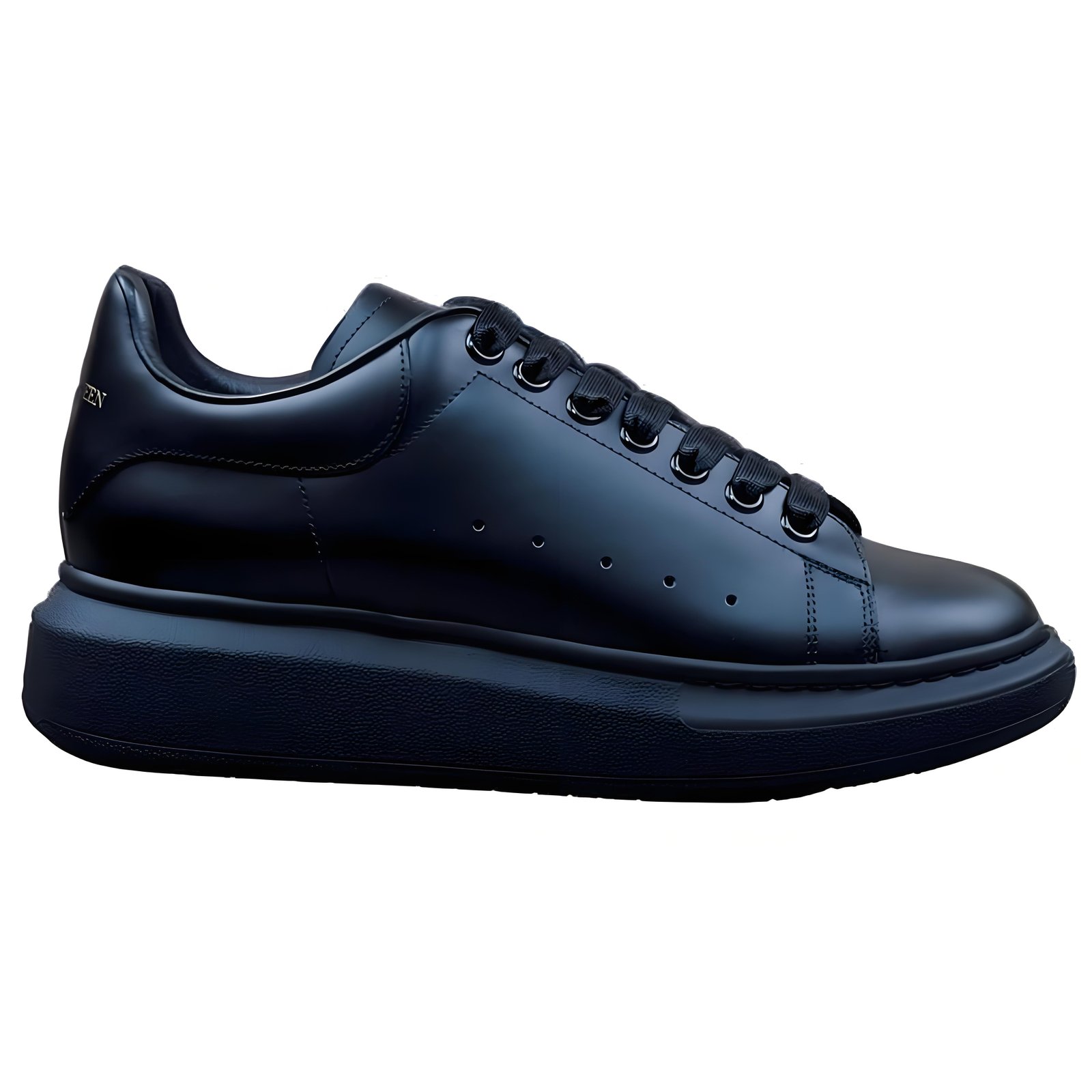 Alexander McQueen Oversized Exaerated-Sole Suede Leather Sneakers black