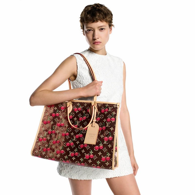 LV x TM OnTheGo GM Bag M14306 Monogram cherry crystal