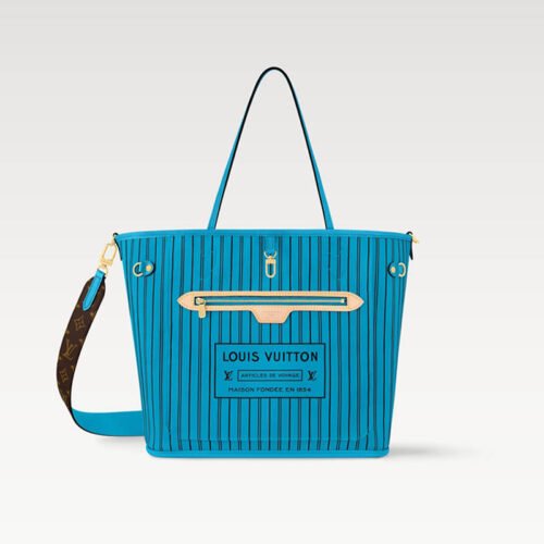 Neverfull Bandoulière Inside Out MM M13753 Gaston Blue