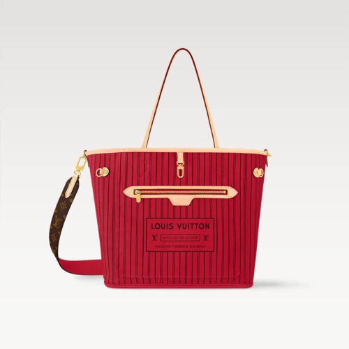 Neverfull Bandoulière Inside Out MM M12096 Monogram/Rouge Sari