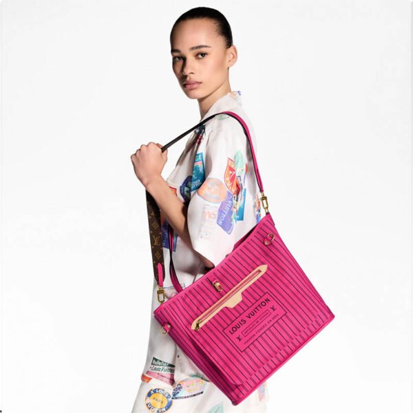 Neverfull Bandoulière Inside Out MM M12707 Pondichery Pink
