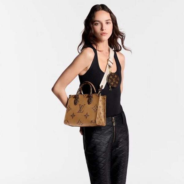 OnTheGo PM Tote Bag M46373 Monogram and Monogram Reverse coated canvas