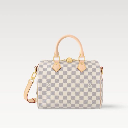 Speedy Bandoulière 25 Bag N40608 Damier Azur Canvas