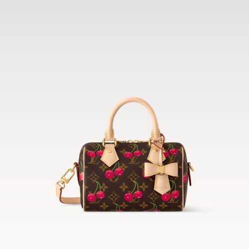 LV x TM Speedy Bandoulière 20 Bag M13094 Monogram cherry coated canvas