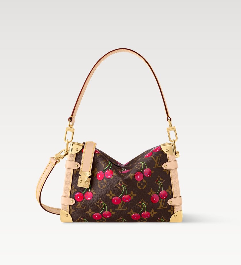 LV x TM Side Trunk MM Bag M14278 Monogram cherry coated canvas