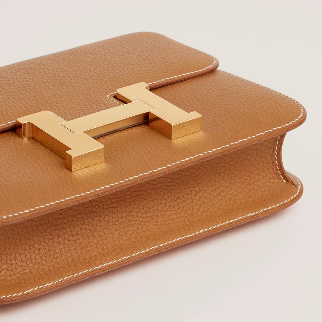 Constance III mini Marble Lock bag Capucine/Multicolore