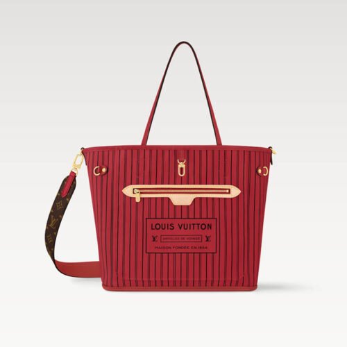 Neverfull Bandoulière Inside Out MM M12708 Sari Red