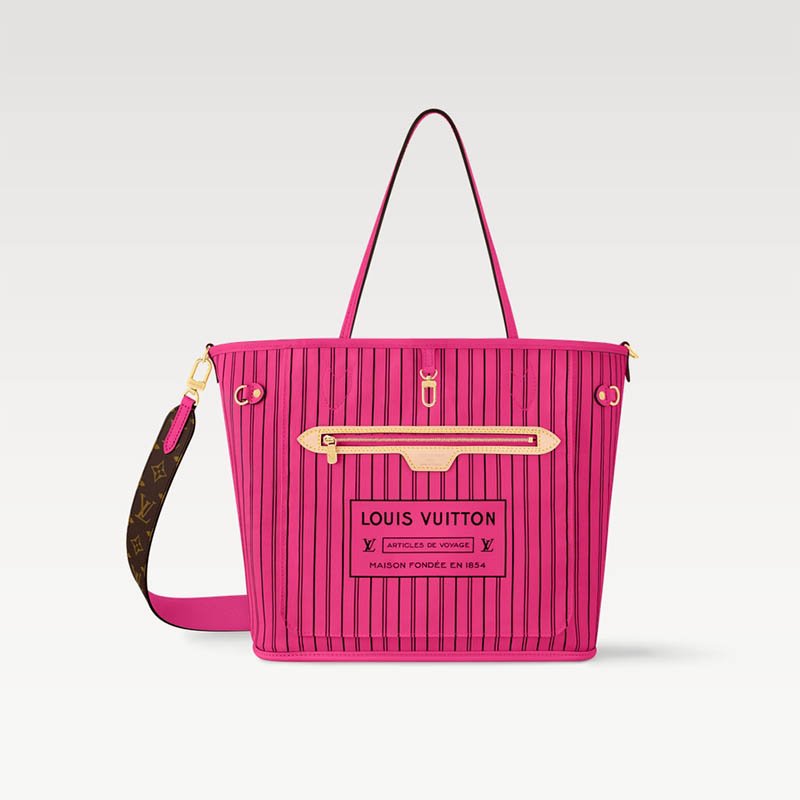 Neverfull Bandoulière Inside Out MM M12707 Pondichery Pink