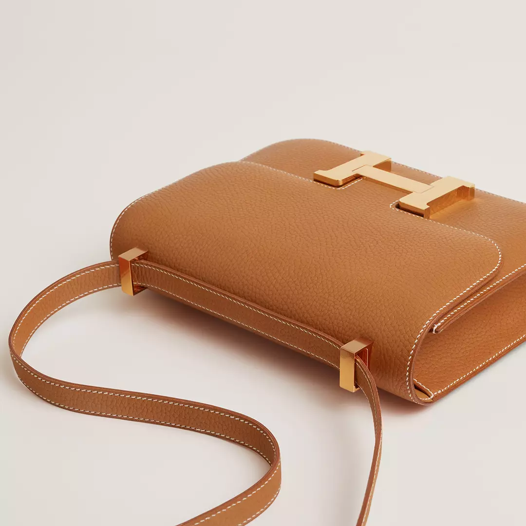 Constance III mini Marble Lock bag Capucine/Multicolore