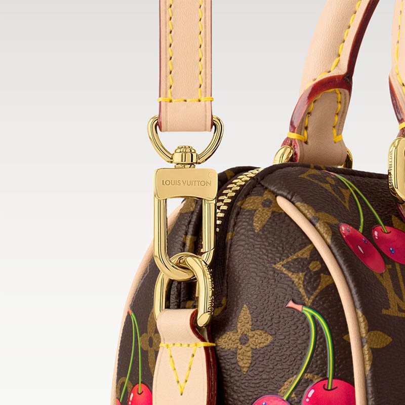 LV x TM Speedy Bandoulière 20 Bag M13094 Monogram cherry coated canvas