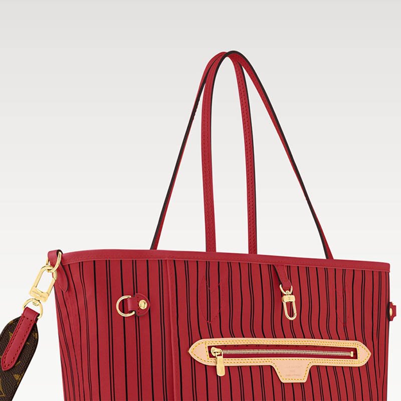 Neverfull Bandoulière Inside Out MM M12708 Sari Red
