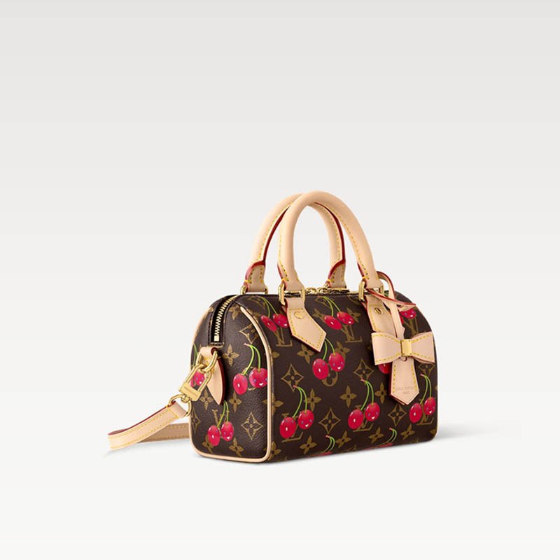 LV x TM Speedy Bandoulière 20 Bag M13094 Monogram cherry coated canvas