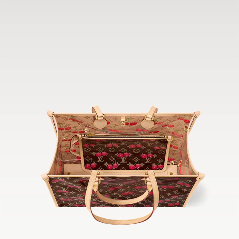 LV x TM OnTheGo GM Bag M14306 Monogram cherry crystal