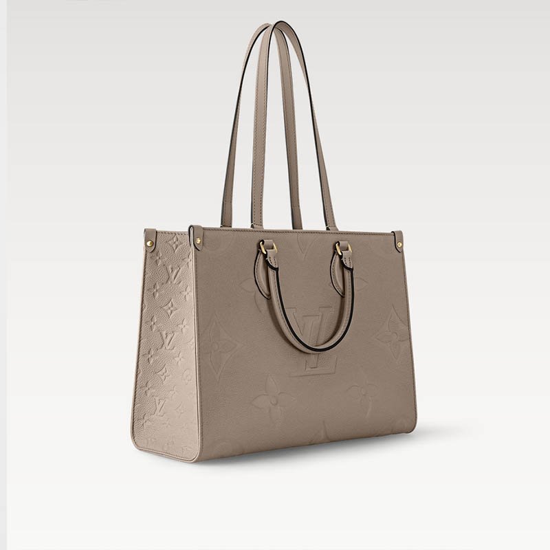 Onthego MM Tote Bag M45607 Tourterelle Beige