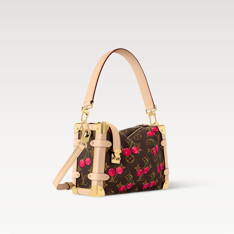 LV x TM Side Trunk MM Bag M14278 Monogram cherry coated canvas