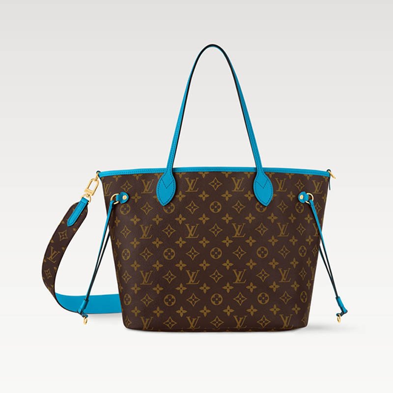 Neverfull Bandoulière Inside Out MM M13753 Gaston Blue