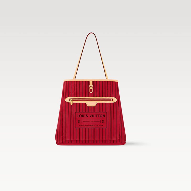 Neverfull Bandoulière Inside Out MM M12096 Monogram/Rouge Sari