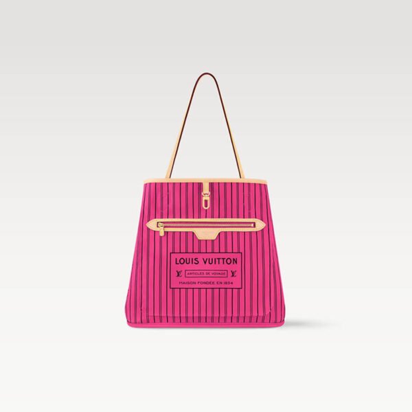 Neverfull Bandoulière Inside Out MM M12257 Monogram/Rose Pondichery