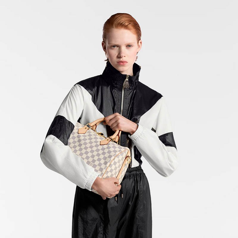 Speedy Bandoulière 30 Bag N40592 Damier Azur coated canvas