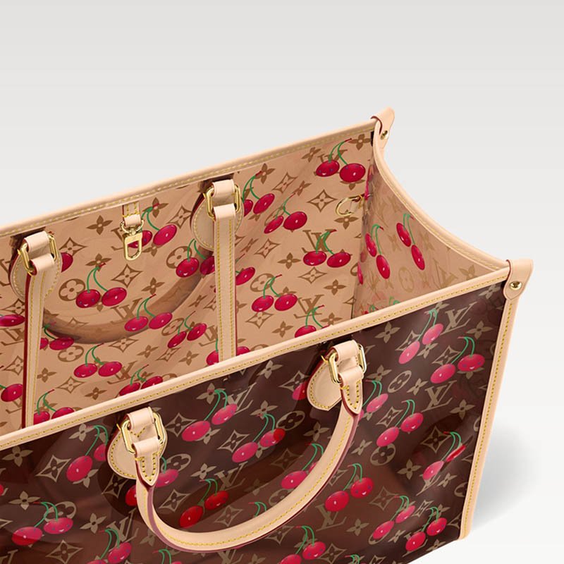 LV x TM OnTheGo GM Bag M14306 Monogram cherry crystal