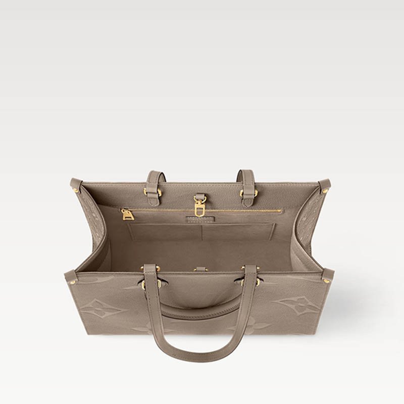 Onthego MM Tote Bag M45607 Tourterelle Beige