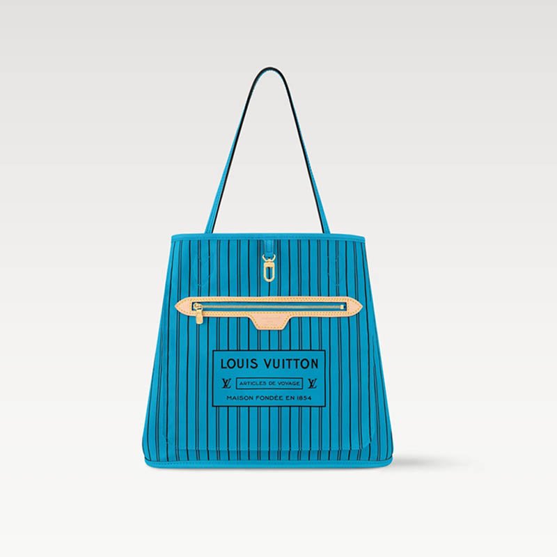 Neverfull Bandoulière Inside Out MM M13753 Gaston Blue
